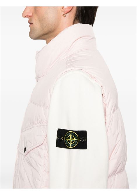 brushed organic cotton fleece sweatshirt man ivory STONE ISLAND | K2S15 6100028 S0A20V0093